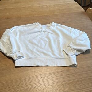 Lululemon Perfectly oversized cropped crewneck sweatshirt white size 8-10
